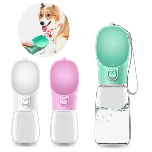 Portable Pet Water Bottle & Travel Feeder for Dogs and Cats