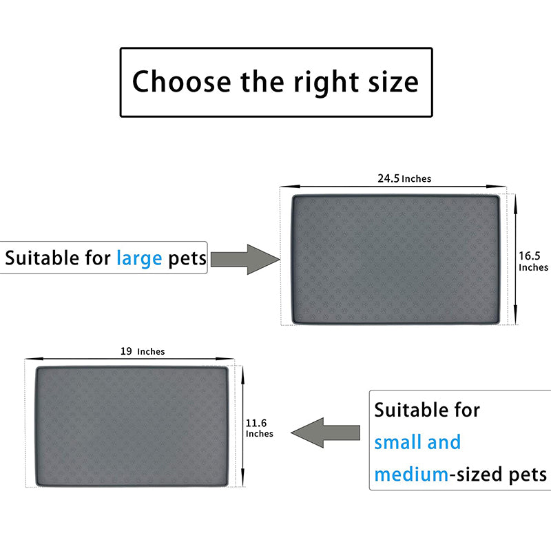 Non-Slip Waterproof Silicone Pet Food Mat — Anti-Overflow Feeding Mat for Cats & Dogs