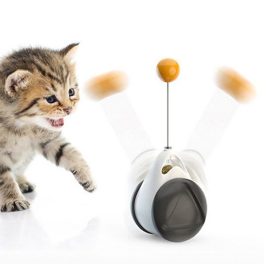 Interactive Tumbler & Swinging Ball Cat Toy — Self-Righting Fun for Cats